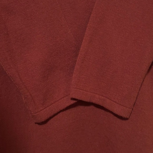 J Jill V Neck Long Sleeve Sweater Women M Cinnoman Cotton Blend Casual Tunic - Picture 6 of 8